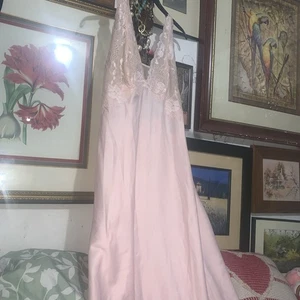 Natori Sz L Womens Pink Mesh Lace Coquette Feminine Nightgown Midis Dress - Picture 1 of 8