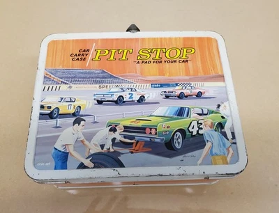 Lonchera de metal completa para Hot Wheels estuche de transporte Pit Stop raro Foto 1 de 4