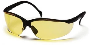 Pyramex SB1830S Venture ll Safety Glasses Black Frame w/Amber Lens (12 Pair) - Picture 1 of 1