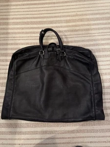 Bolso de ropa vintage de cuero negro Holland Brothers usado en excelente estado - Imagen 1 de 22