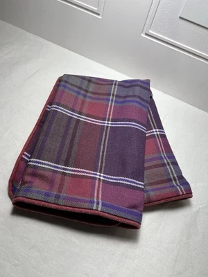 GreenRow Quinn Woven Plaid Two Toned Pillow Cover 20”x20” Purple - Image 1 of 3