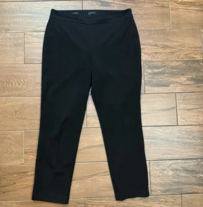 Talbots Damen schwarz Bi-Stretch gerades Bein kurvig flach vorne seitlicher Reißverschluss Hose 14 - Bild 1 von 8