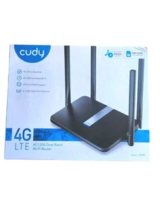 USED Cudy AC1200 Mbps Dual Band 4G LTE Router, 150Mbps LTE cat4 Speed 4 Antennas - Picture 1 of 12