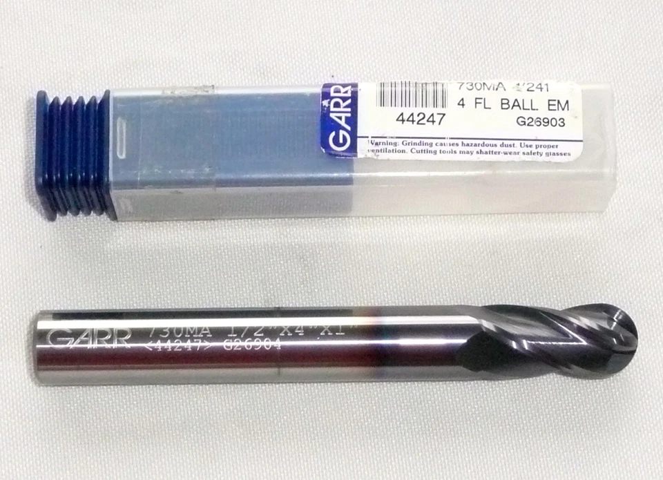 GARR CARBIDE END MILL 730MA 44247 4 Flute 1/2"x4"x1" G26904 NEW  - Image 1 of 3
