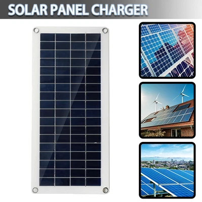 10W Solarpanel Kit 18V Flexibles Solarpanel Solar Akku Ladegerät für Camping FN - Bild 1 von 4