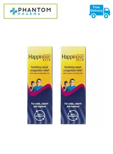 Happinose Balm Soothing Nasal Congestion Relief - For Colds, Hayfever - 14g x 2 - Picture 1 of 2