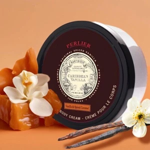 Perlier caribbean vanilla Vanilla and Spiced Caramel Body Cream 6.7 fl oz Sealed - Picture 1 of 5