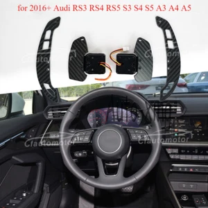 Magnetic Carbon Fiber Shift Paddles for Audi RS3 RS4 RS5 S3 S4 S5 A3 A4 A5 2016+ - Picture 1 of 8