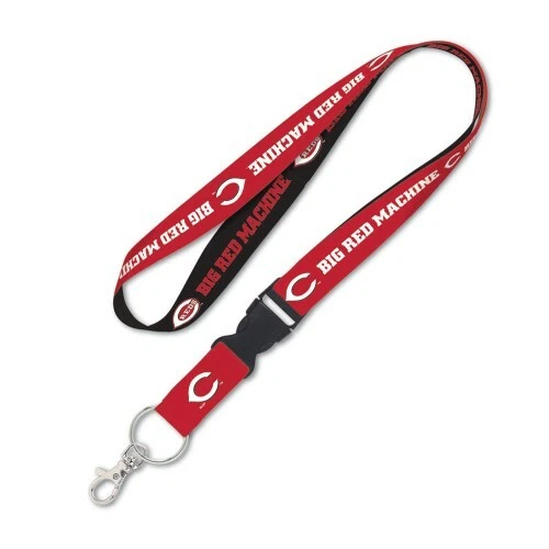 CINCINNATI REDS KEY CHAIN LANYARD DETACHABLE BUCKLE 1" WIDTH 22" LONG  - Image 1 of 1