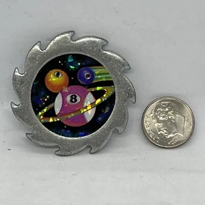 Vintage 1990's Metal 8 ball Slammer Saw Blade POG Milk Cap Game - Picture 1 of 3