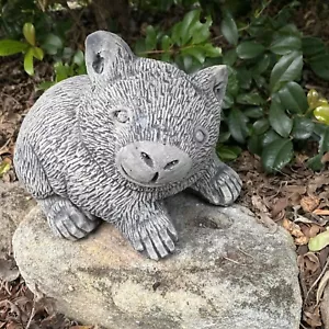 Australian Wombat Statue Ornament Animal Concrete Cement Garden Australian Made - Picture 1 of 8