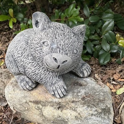 Australian Wombat Statue Ornament Animal Concrete Cement Garden Australian Made - image 1 of 4