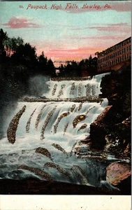 Paupack High Falls Bellemonte Seidenmühle Hawley Pennsylvania Vintage Postkarte - Bild 1 von 2