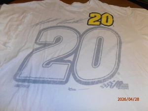 NASCAR MATT KENSETH #20 CHASE AUTHENTICS T-SHIRT BIANCA S/S DA UOMO TAGLIA 4XL - Foto 1 di 7