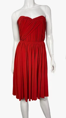 Vestido vermelho bustiê Lanvin sem alças 2012 - Imagem 1 de 4