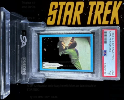 Star Trek © A&BC 1969 KIRK RETALIATES #44 NEAR MINT 7 - Vintage garno PSA - Image 1 of 4