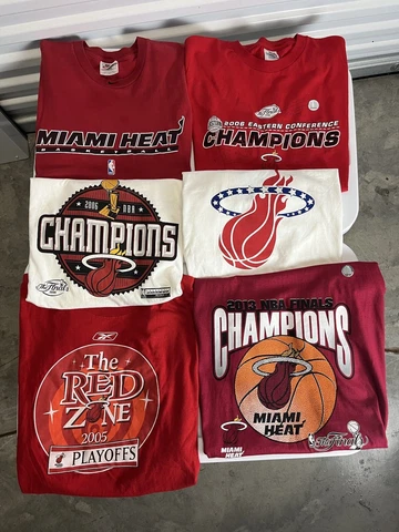Y2K/ Vintage NBA Miami Heat Lot of 6 T-Shirts Cover