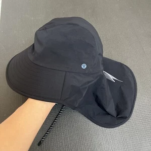 Lululemon ALL SPORT WIDE BRIM HAT BLACK SIZE S/M NWT - Picture 1 of 12