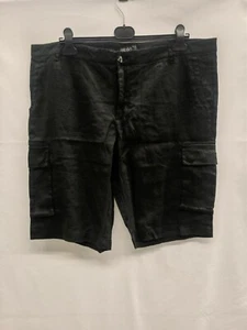 Damen Hose Shorts Bermuda Leinen schwarz bpc NEU Größe 56 - Picture 1 of 1