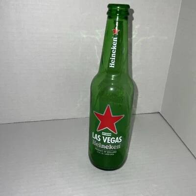Коллекционная мужская, пещерная пивная бутылка Heineken пустая бутылка 9 дюймов Лас-Вегас, Невада - Изображение 1 из 3