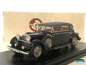 ESVAL 1/43 MERCEDES 290 W18 D PASSO CORTO CABRIOLET 1933 BLACK EMEU43043D - Picture 1 of 3