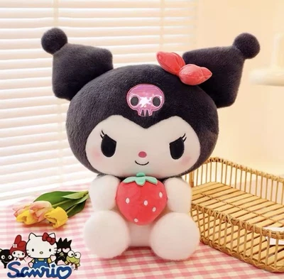 NEW KUROMI WITH STRAWBERRY DEEP PLUSH TOY 25cm - Image 1 of 4