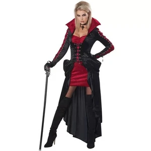 🔥Bloodthirsty Vixen Gothic Vampire Girl Fancy Dress Up Halloween Adult Costume - Picture 1 of 4