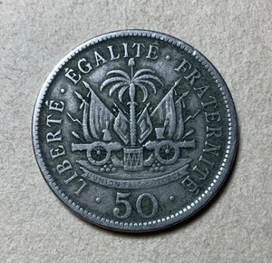 1908 Haiti 50 Centimes - Low mint - Picture 1 of 2