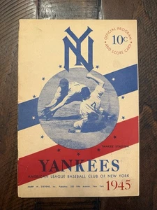 1945 Yankee Stadium Baseball Program New York Yankees vs Philadelphia (May 22nd) - Picture 1 of 13