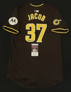 Alek Jacob Game Used 2024 San Diego Padres Jersey Signed Autographed JSA COA - Picture 1 of 5