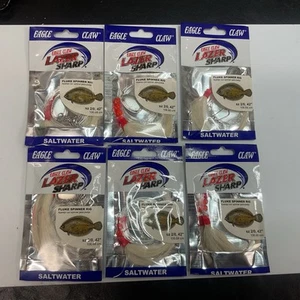 Plataforma Fluke Lazer Sharp Eagle Claw L908 6 piezas con cola de buck blanca 2/0 “Ahorra” - Imagen 1 de 5