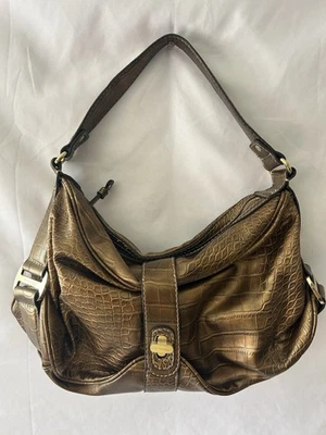 Bolso de mano para mujer Dana Buchman con estampado de cebra en marrón. Foto 1 de 4