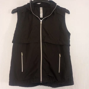 Chaleco Lorna Jane Active negro para mujer con capucha deportes al aire libre talla mediana - Imagen 1 de 9