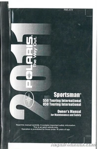 2011 Polaris Sportsman 550 Touring Intl And 850 Touring Intl Owners Manual : ... - Picture 1 of 1