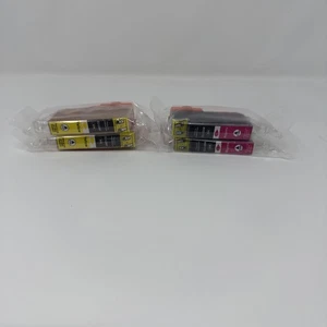 2YELLOW And 2 Magenta Ink w/ CHIP for CLI-226Y And CLI-226M - Picture 1 of 3