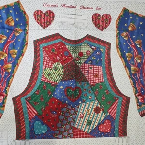 Vtg 90s Cut N Sew Vest Heartland Christmas Vest Concord Fabrics S-XL Patchwork - Picture 1 of 12