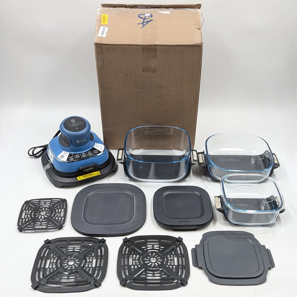 Sistema de cocina freidora de aire de vidrio portátil Ninja Crispi 4 en 1 (FN103C0) RFB OB Foto 1 de 4