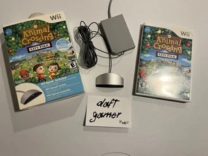 Animal Crossing City Folk w/ Wii Speak Microphone Nintendo Complete CIB Big Box - Picture 1 of 9