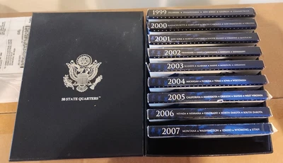 1999 - 2007 S Complete 50 State Proof Quarter Sets OGP US Mint Collector's Box - Image 1 of 4