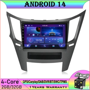 9"Android 14 Autoradio Carplay GPS SAT Navi DAB For Subaru Legacy Outback 09-14 - Picture 1 of 13
