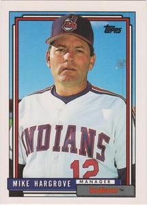 1992 Topps Mike Hargrove #609 Cleveland Indians Baseball Card Manager