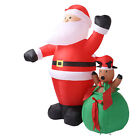 Christmas Inflatable Decor 6.2ft Santa And Deer IP44 Waterproof W/LED Light