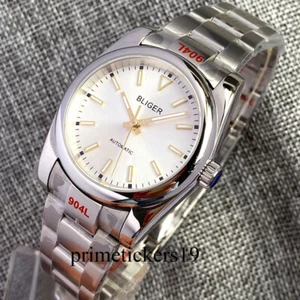BLIGER 36mm/39mm Polished Automatic Men Watch NH35 PT5000 White Sunburst Dial - Picture 1 of 12