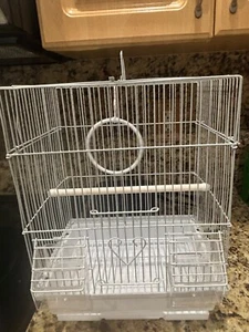 14" Small Parakeet Wire Bird Cage for Finches Canaries Hanging Travel Bird House - Picture 1 of 1