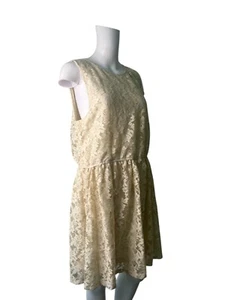 Atmosphere Lace Skater Dress Size 18 Womens NEW Cream Sleeveless EU46 RRP £15 - Picture 1 of 12