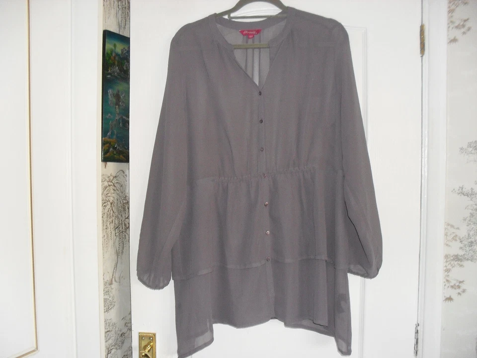 Changes SHEER Grey Blouse - Size 18 - Unworn - Image 1 of 2