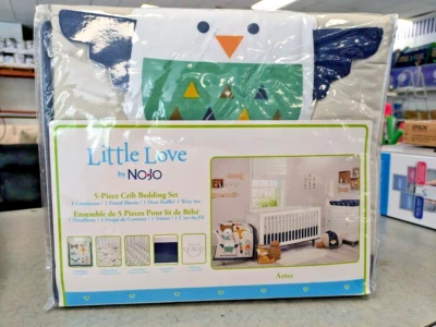 TOTALMENTE NUEVO Juego de cama para cuna Little Love Aztec by NoJo de 5 piezas/poliéster Foto 1 de 3
