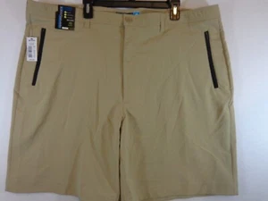 Roundtree & Yorke Performance Golf Shorts Men's Big Man 46 Khaki New With Tags - Picture 1 of 10