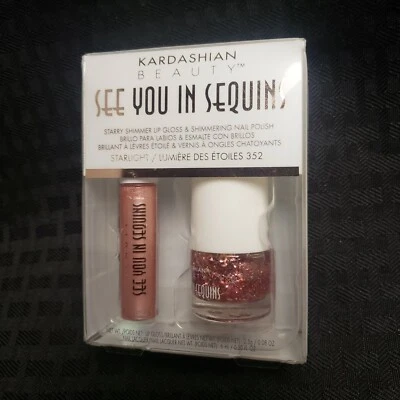 Esmalte de uñas Kardashian Beauty See You In Sequins brillo de labios Starlight Foto 1 de 2