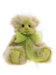 Charlie Bears Wednesday Lime Green Plush Teddy Bear - Soft, Cute & Huggable - Picture 1 of 4